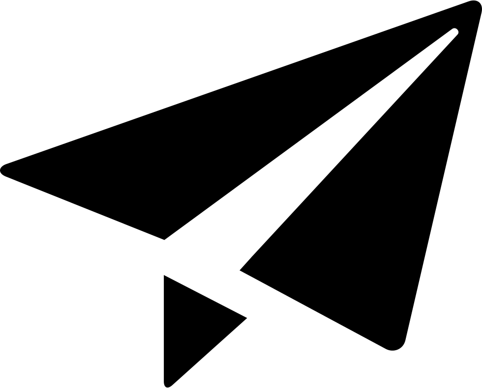 Iconic Paper Plane Silhouette PNG Image