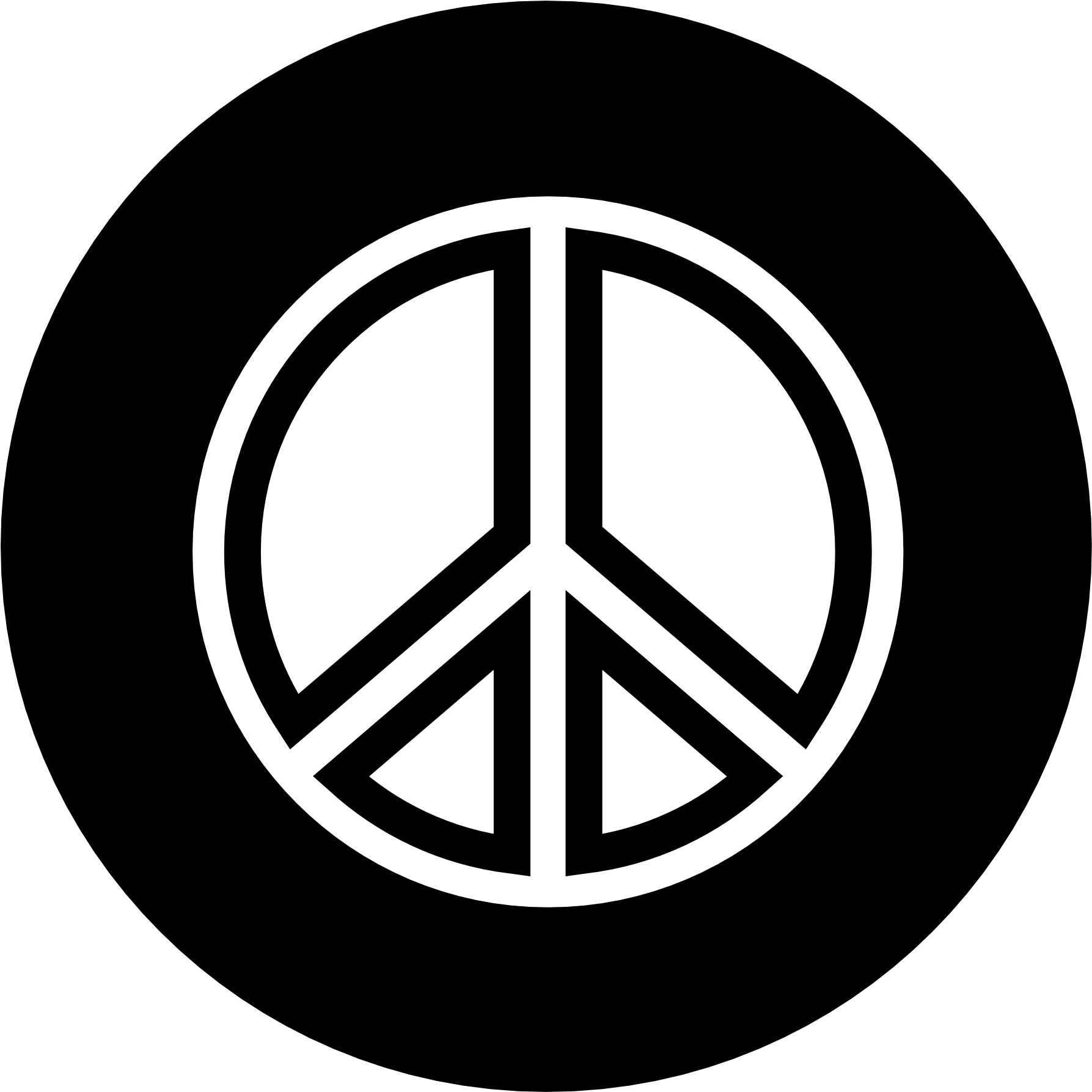 Iconic Peace Symbol Graphic PNG Image