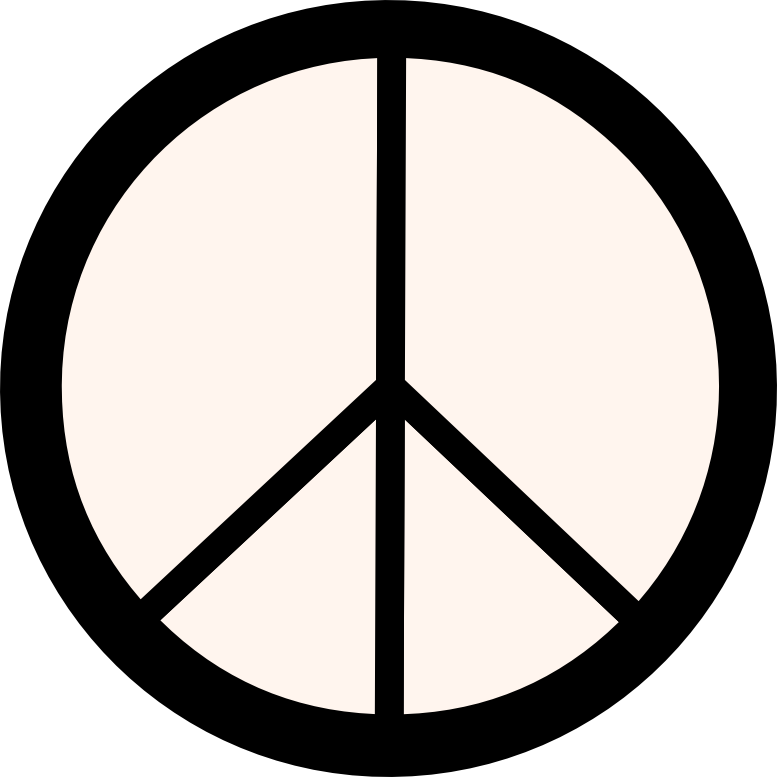 Iconic Peace Symbol Graphic PNG Image