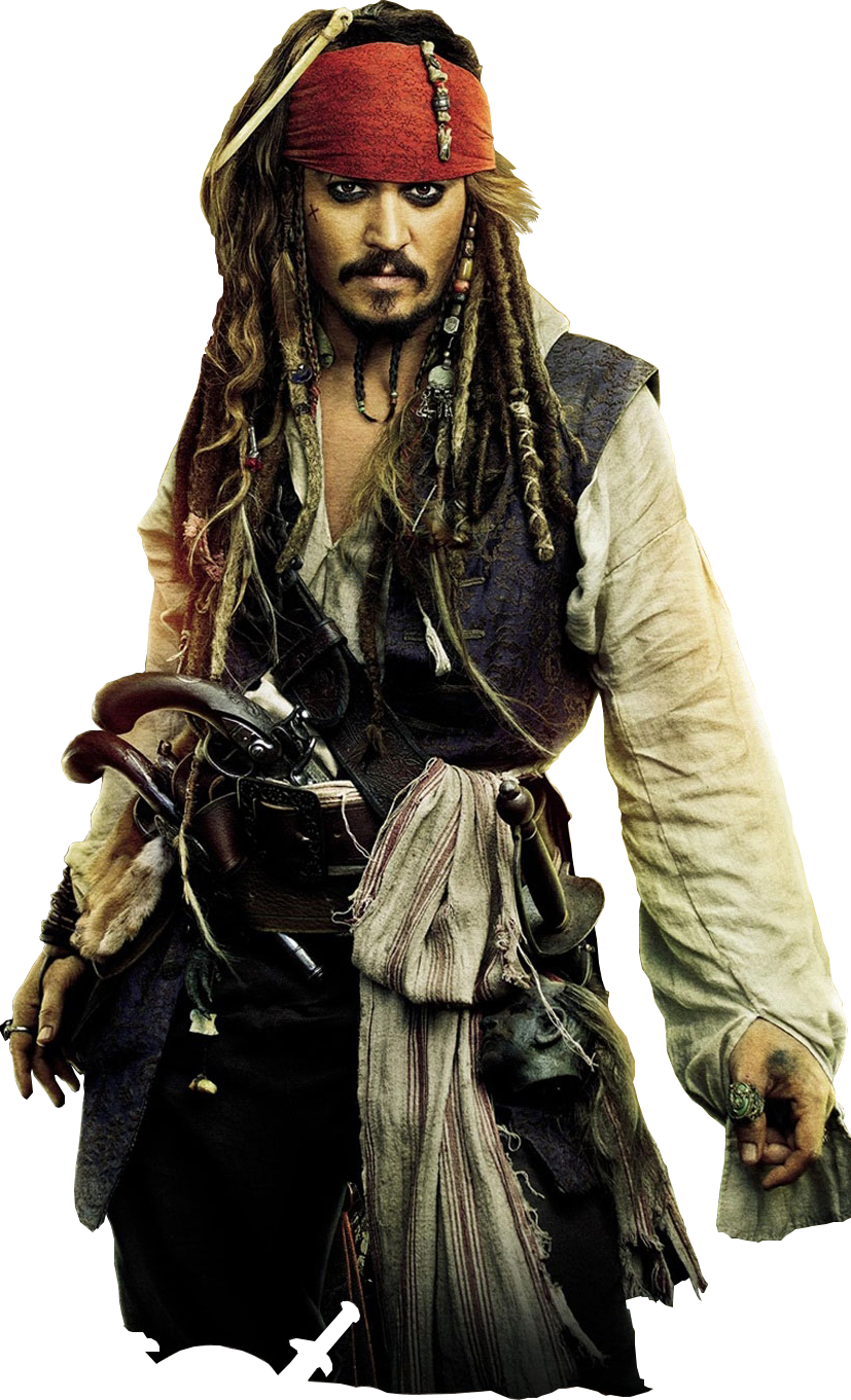 Iconic Pirate Captain Pose PNG Image