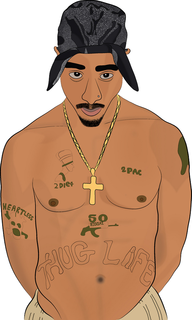 Iconic Rapper Illustration PNG Image