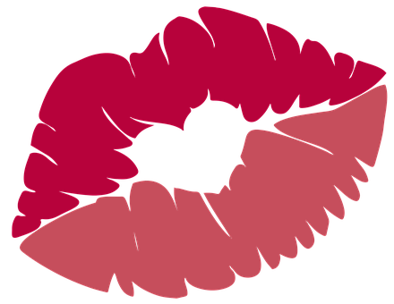 Iconic Red Lipstick Kiss PNG Image