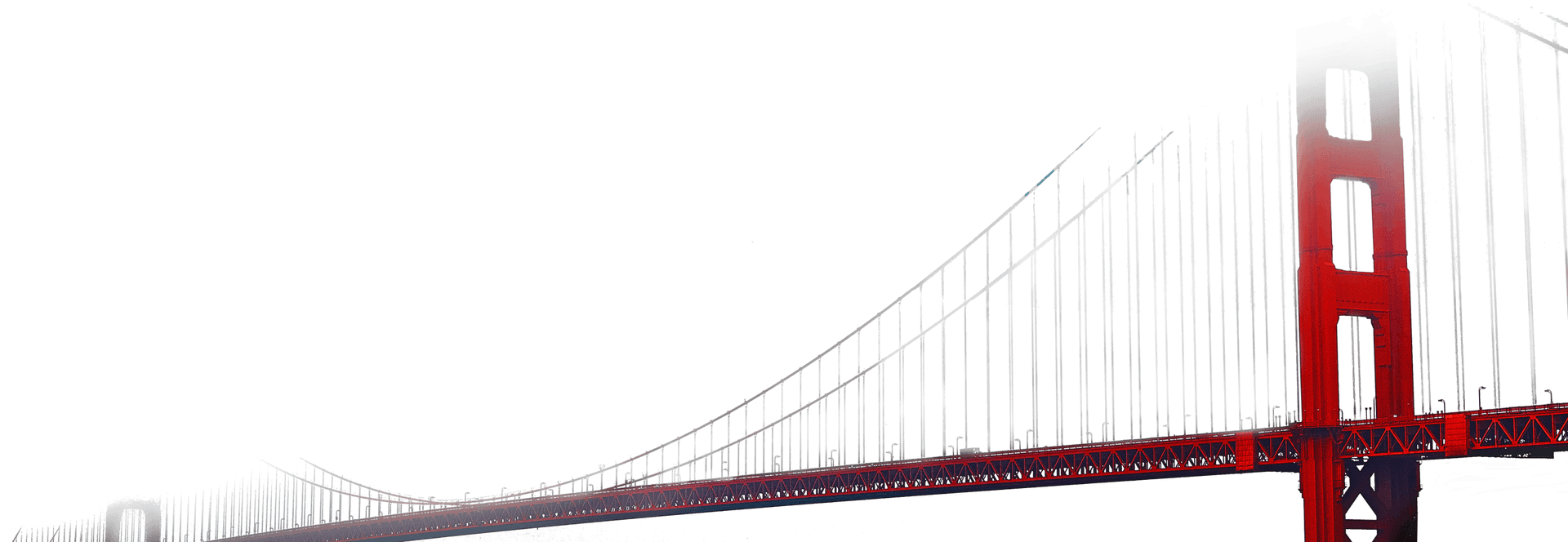 Iconic Red Suspension Bridge Artistic Render PNG Image