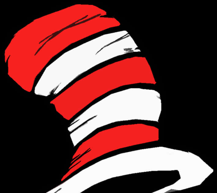 Iconic Redand White Striped Hat PNG Image