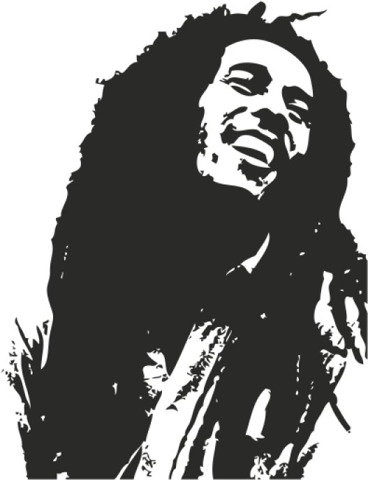 Iconic Reggae Legend Silhouette PNG Image