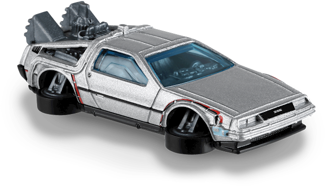 Iconic Silver Time Travel Vehicle PNG Image