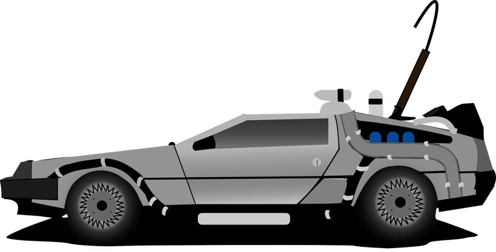 Iconic Time Travel Vehicle PNG Image