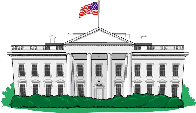 Iconic White House Illustration PNG Image