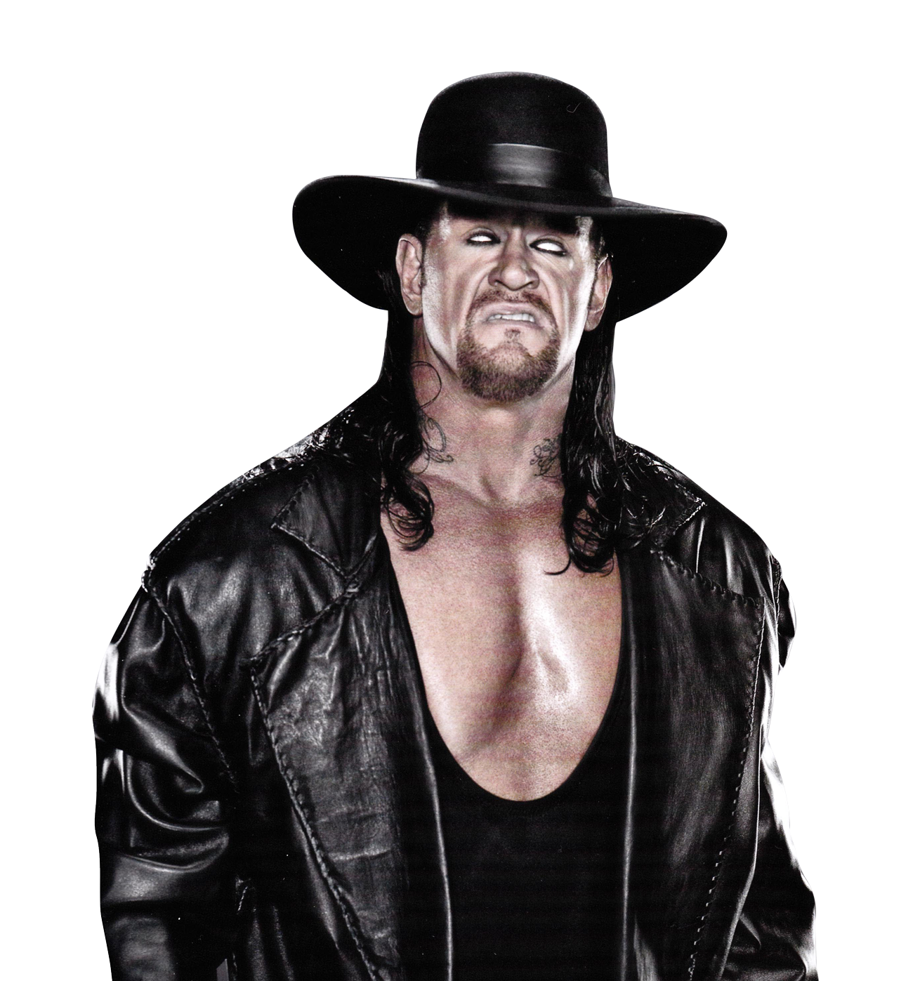 Iconic_ Wrestler_in_ Black_ Hat_and_ Coat PNG Image