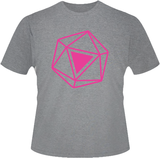 Icosahedron T Shirt Design PNG Image