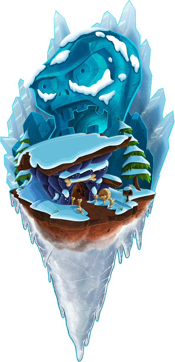 Icy Cave Cross Section Illustration PNG Image