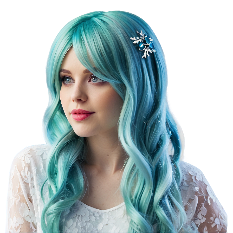 Icy Green Hair Frost Png Wpy PNG Image