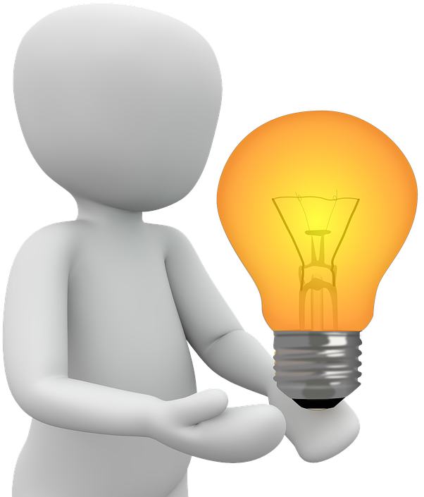 Idea Concept3 D Character Holding Light Bulb PNG Image