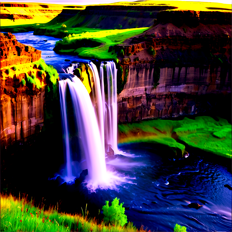 Idyllic Palouse Falls Png Coc PNG Image