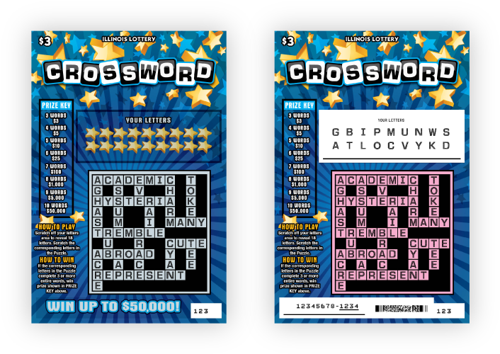 Illinois Lottery Crossword Tickets PNG Image