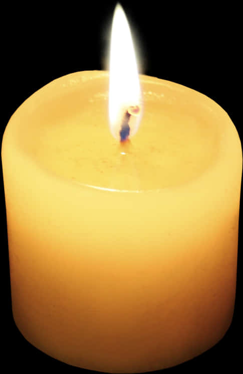 Illuminated Candle Flame PNG Image