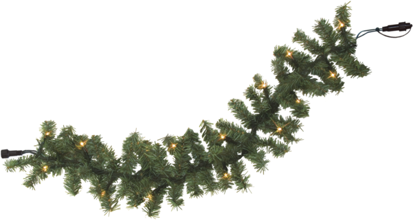 Illuminated Christmas Garland PNG Image