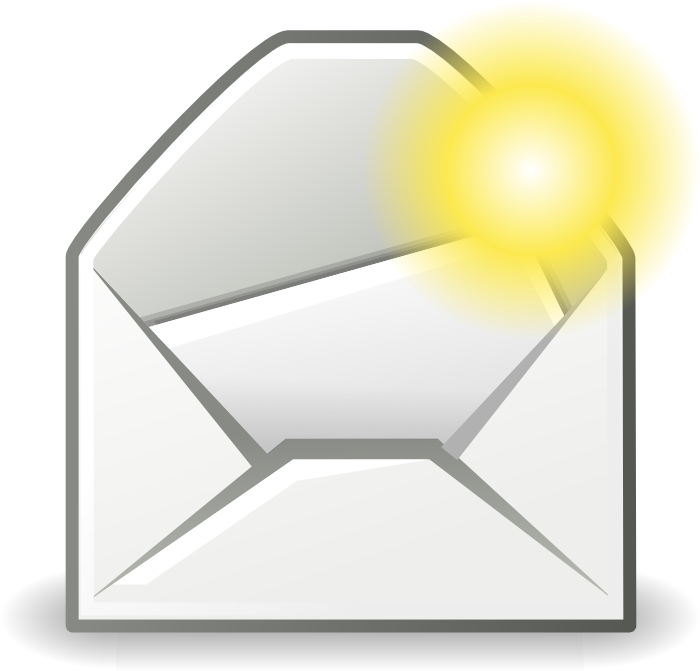 Illuminated Email Icon PNG Image