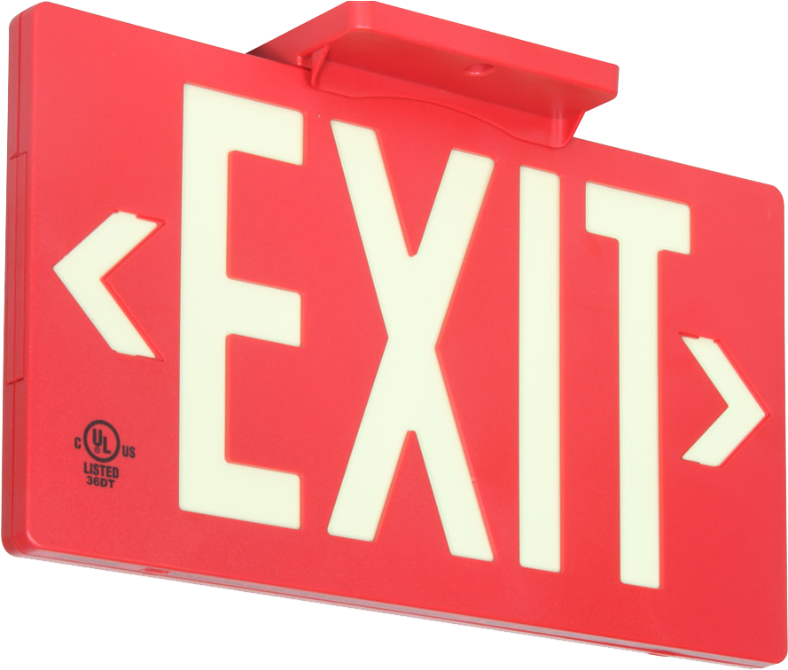 Illuminated Exit Sign PNG Image