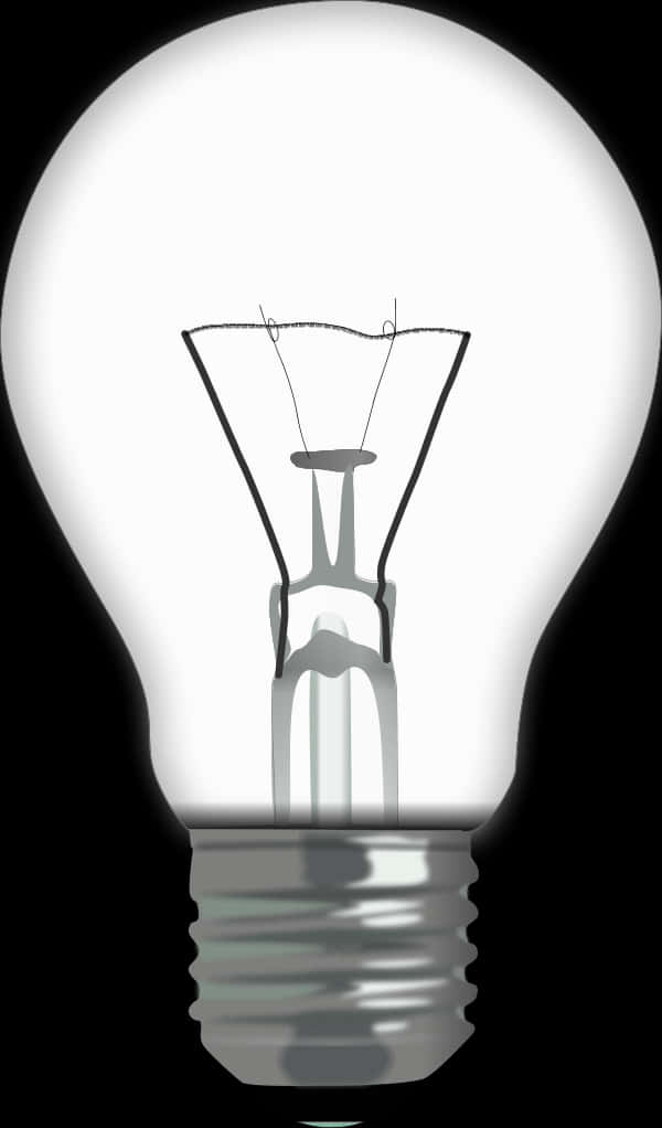 Illuminated Incandescent Bulb PNG Image