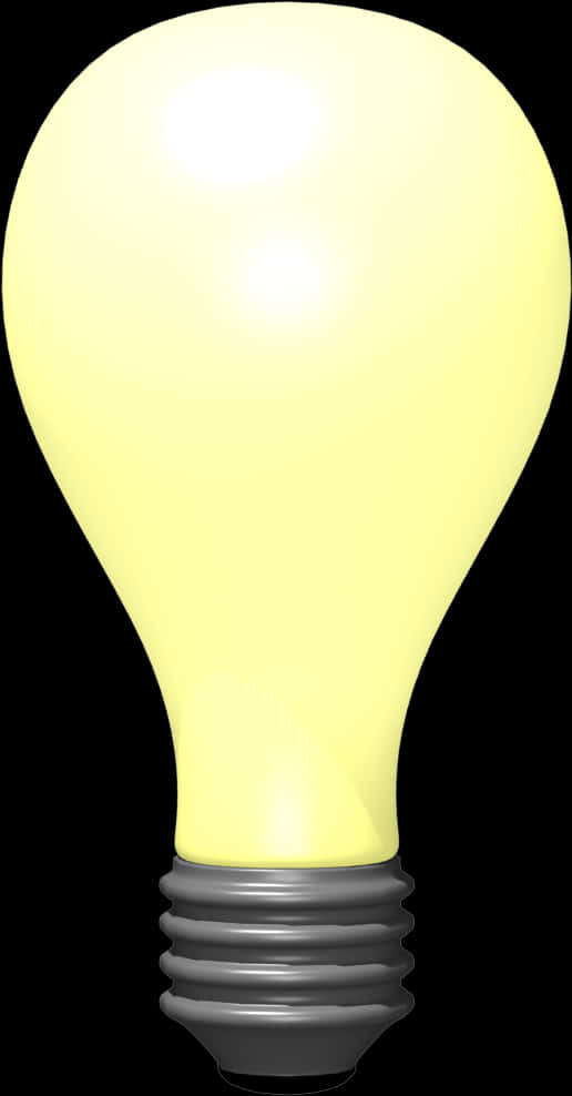 Illuminated Light Bulb PNG Image