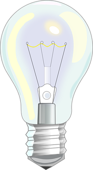 Illuminated Light Bulb Graphic PNG Image