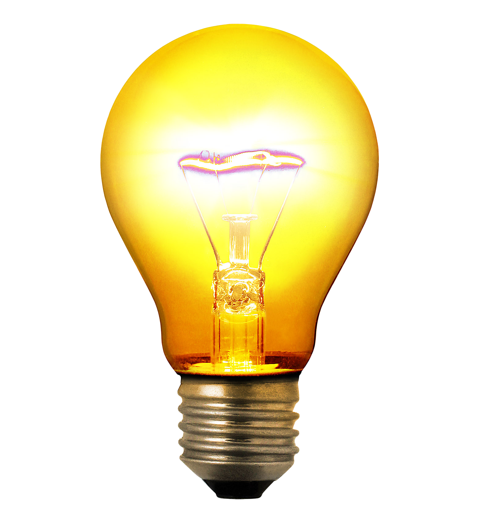 Illuminated Lightbulb Glowing PNG Image