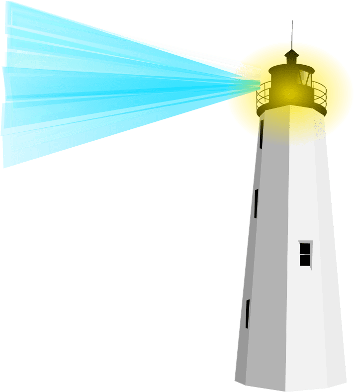 Illuminated Lighthouse Graphic PNG Image