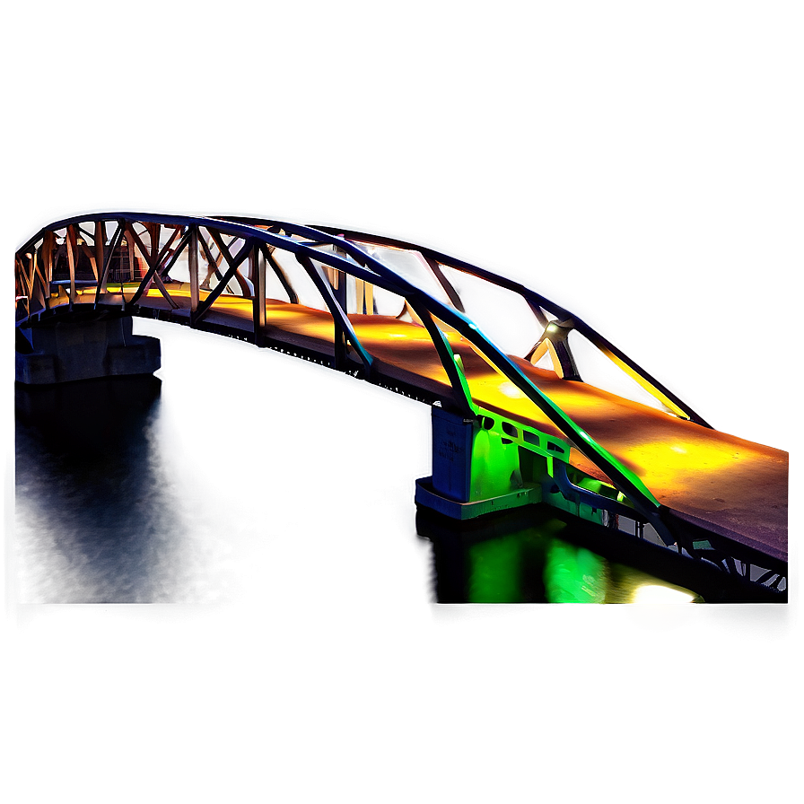 Illuminated Night Bridge Png 13 PNG Image