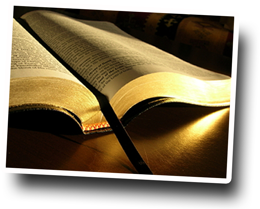 Illuminated Open Bible PNG Image