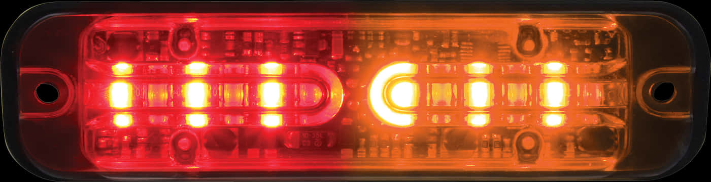 Illuminated Red Brake Light PNG Image