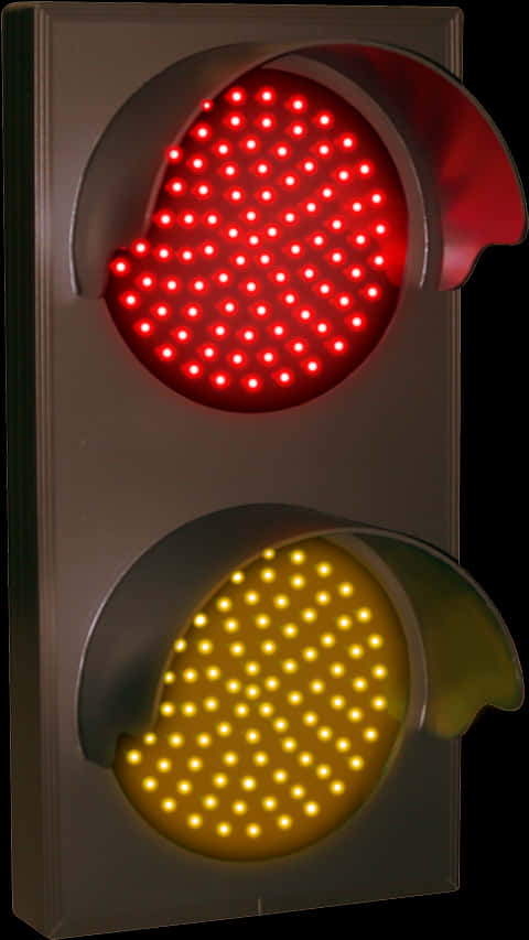 Illuminated Red Light Traffic Signal PNG Image