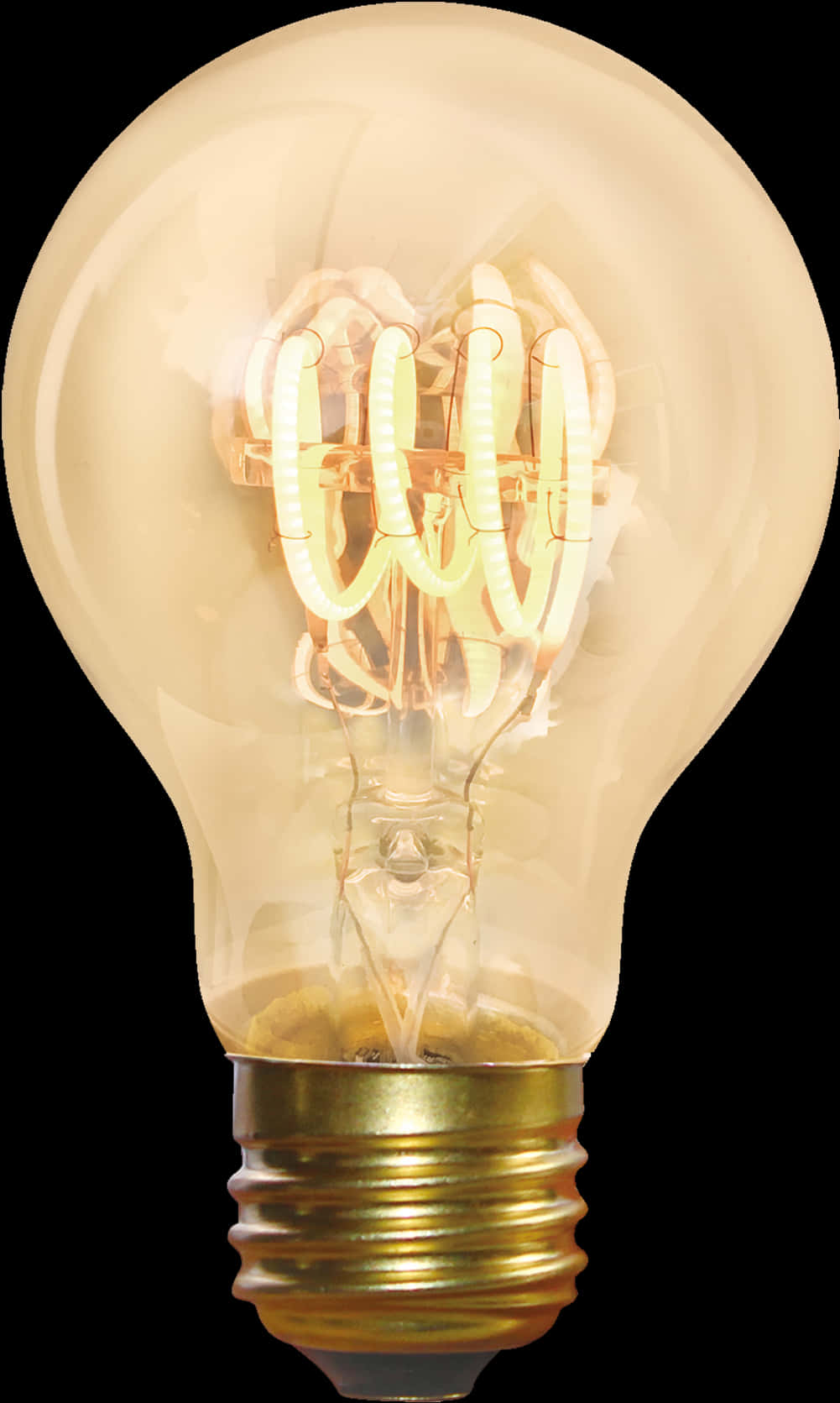 Illuminated Vintage L E D Bulb PNG Image