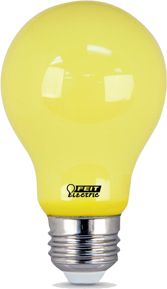 Illuminated Yellow Light Bulb Idea PNG Image