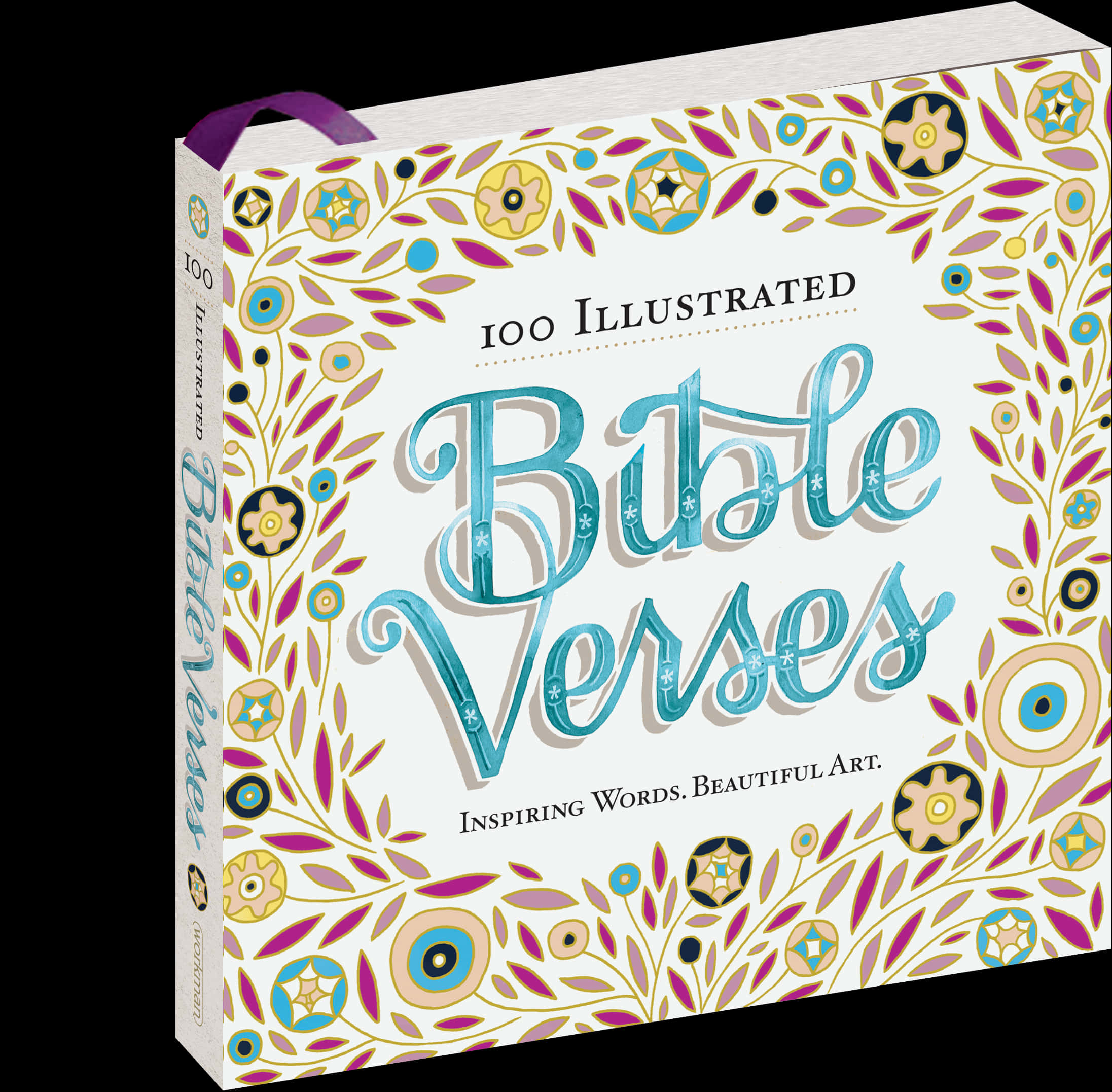 Illustrated Bible Verses Book Cover PNG Image