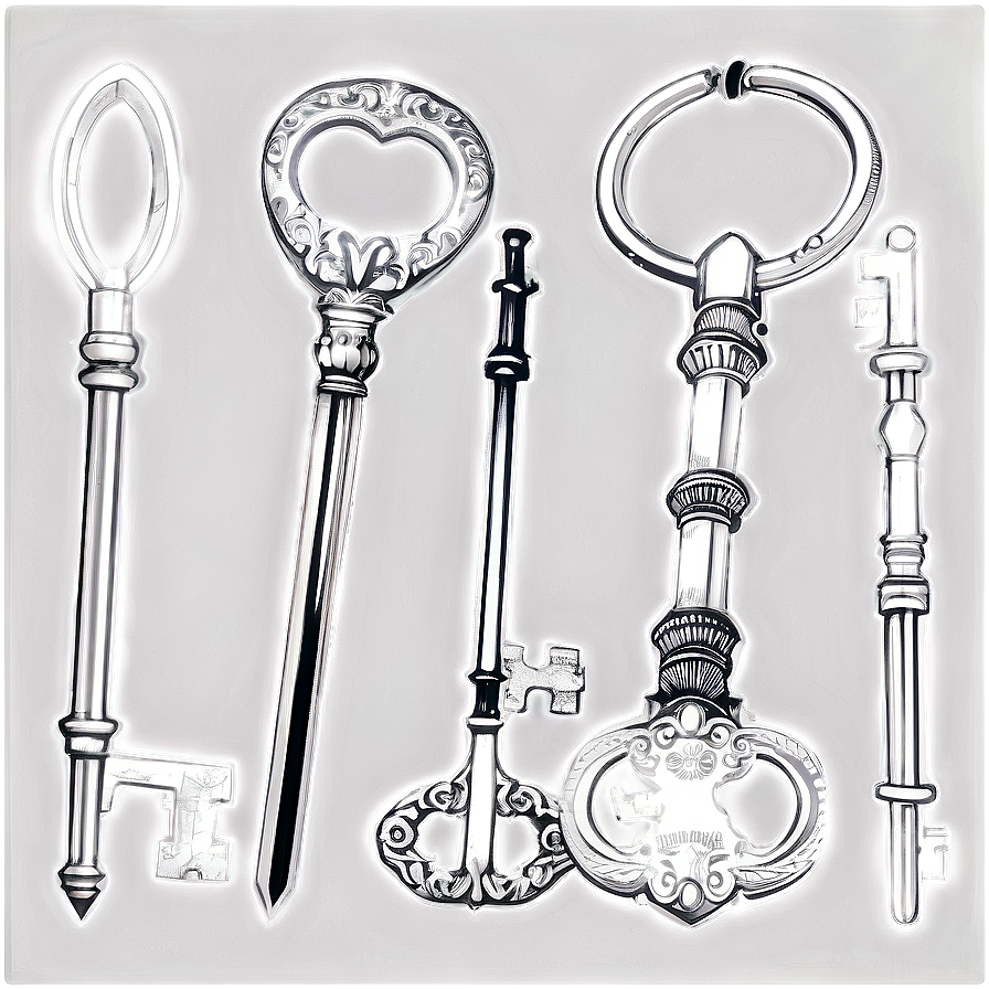 Illustrated Keys Png Qgw29 PNG Image