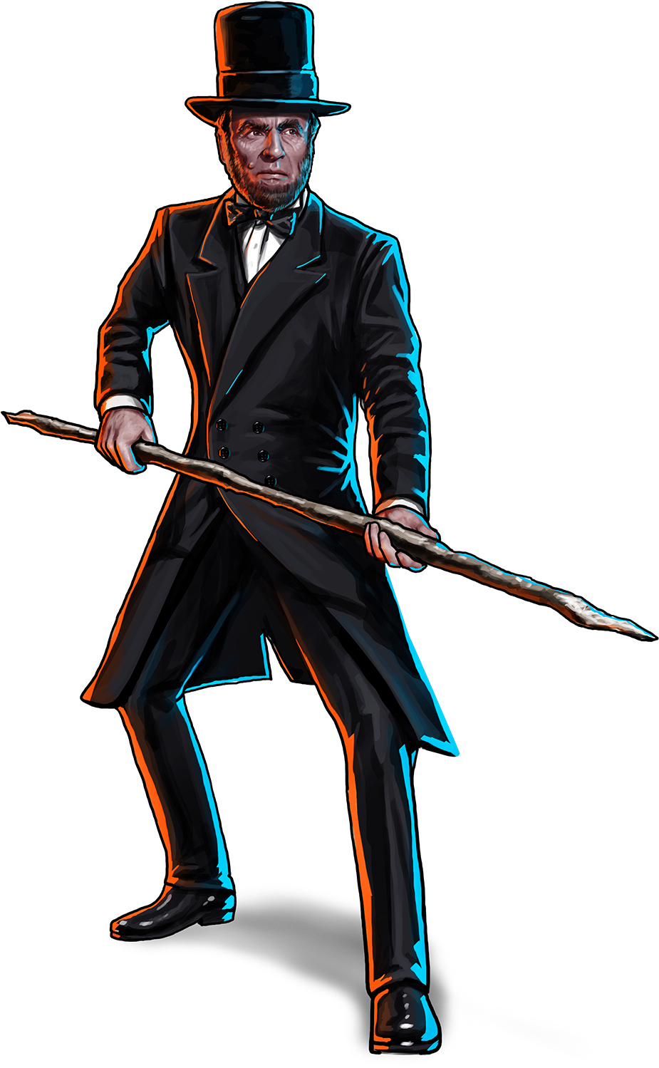 Illustrated Lincolnwith Spear PNG Image