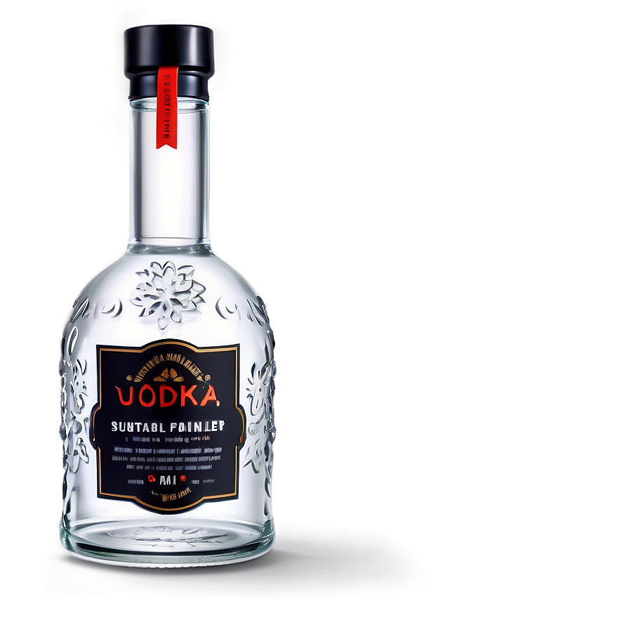 Illustrated Vodka Bottle Png Fqa88 PNG Image