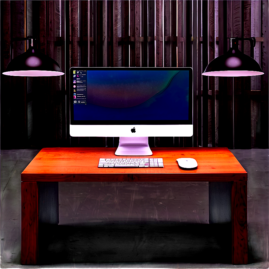 Imac In Office Environment Png Tpa PNG Image