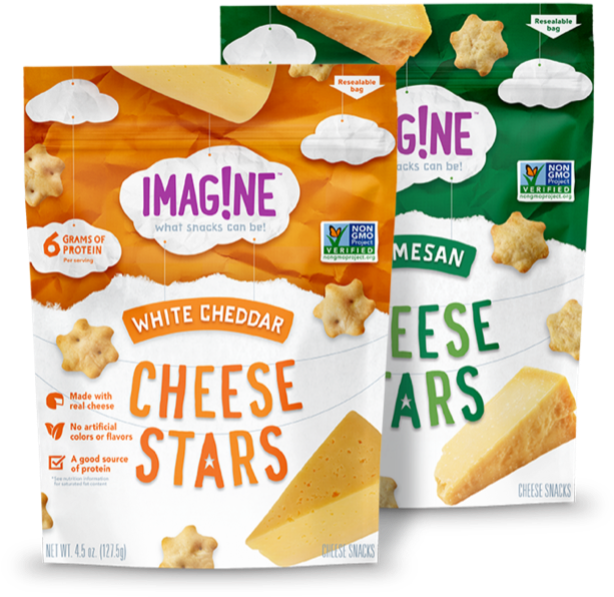 Imagine Cheese Stars Snack Packages PNG Image