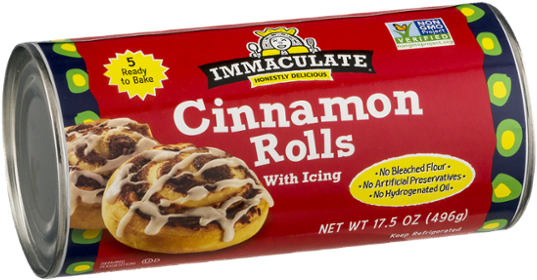 Immaculate Cinnamon Rolls Can PNG Image