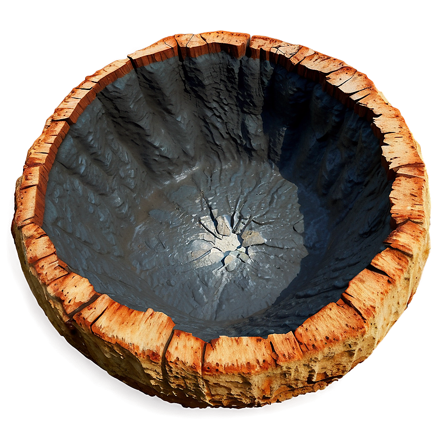 Impact Crater Realistic Png Fwf PNG Image