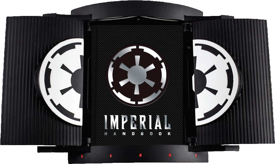 Imperial Handbookwith Galactic Empire Symbols PNG Image