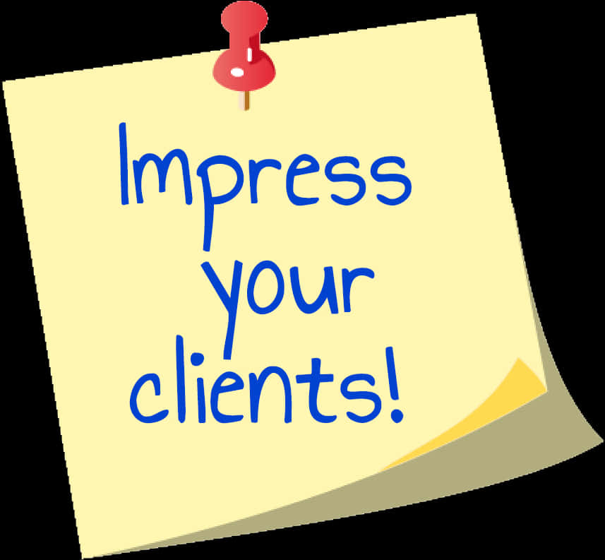 Impress Your Clients Sticky Note PNG Image