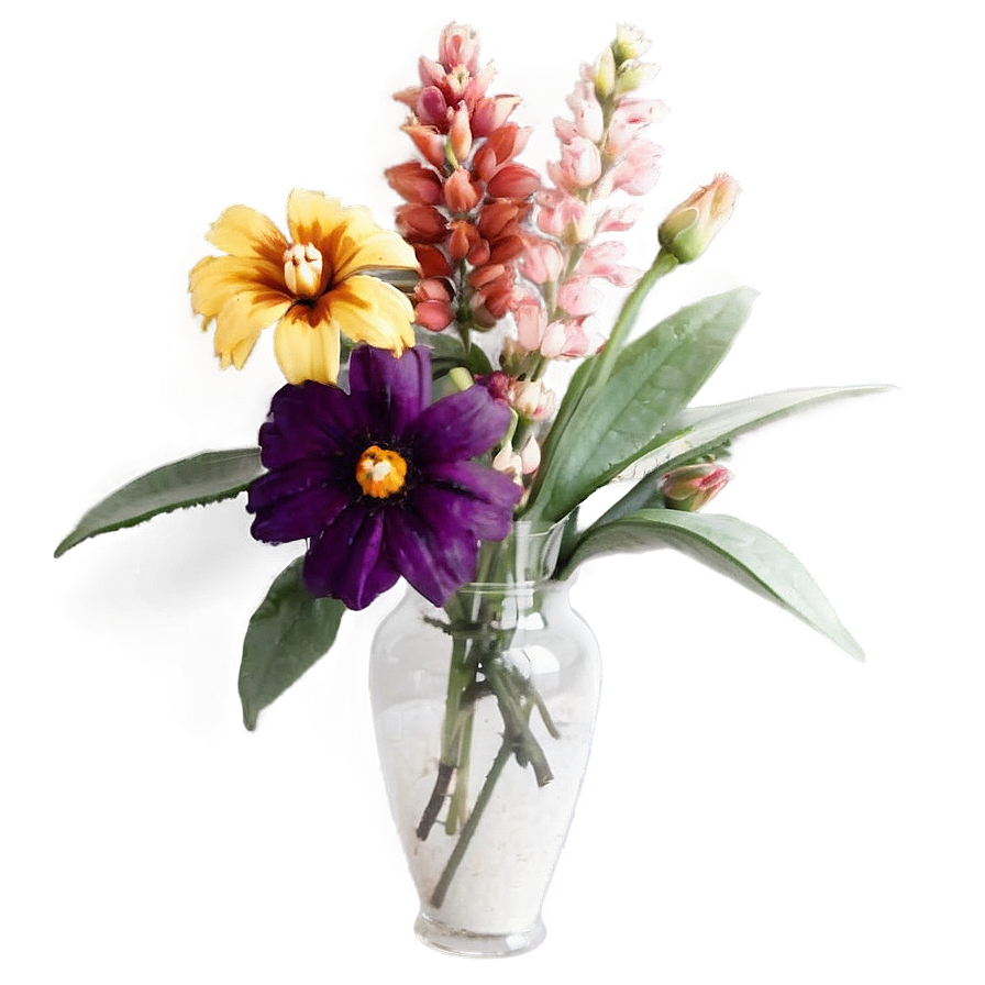 Impressionist Flower Scene Png Mbx19 PNG Image