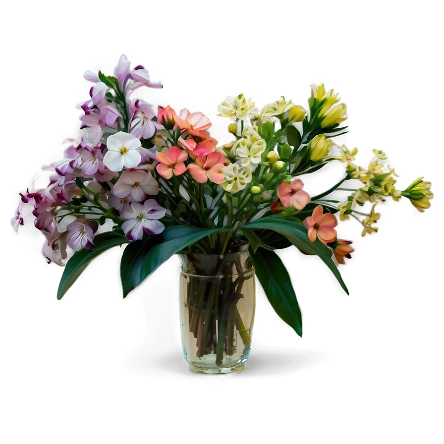 Impressionist Flower Scene Png Typ52 PNG Image