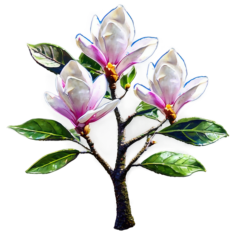 Impressionist Magnolia Tree Painting Png 06212024 PNG Image