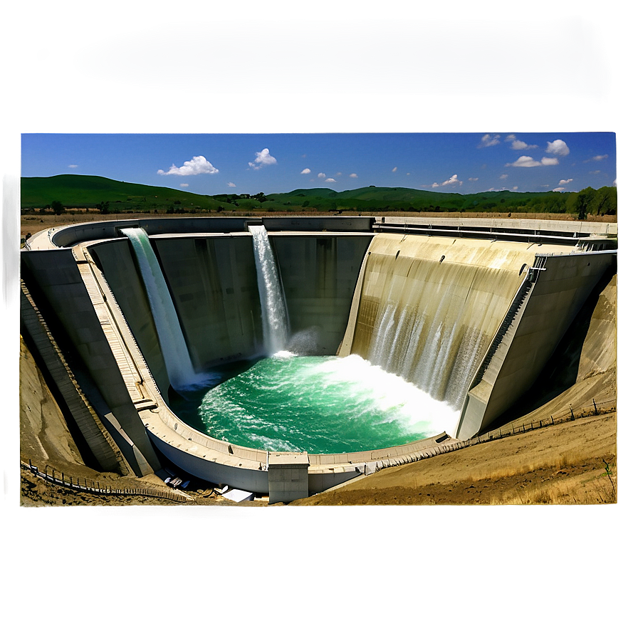 Impressive Spillway Design Dam Png 06292024 PNG Image