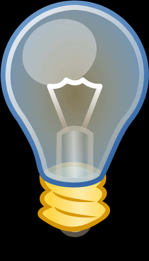 Incandescent Light Bulb Illustration PNG Image