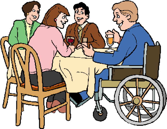 Inclusive Dinner Gathering Illustration PNG Image